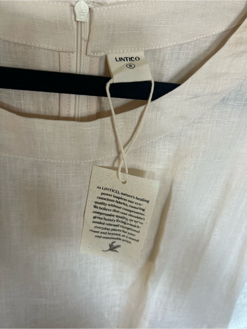 Lintico 100% Linen Sleeveless Crew Neck
Waist Pleated Midi Dress SELENE S - Picture 6 of 6